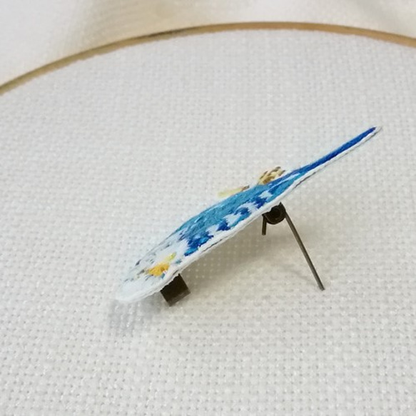 鳥☆彡 toridori刺繍ブローチ　002 3枚目の画像