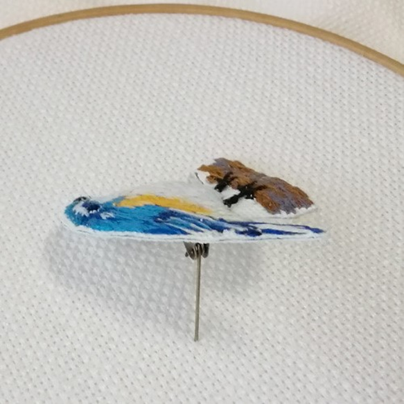 鳥☆彡 toridori刺繍ブローチ　005 3枚目の画像