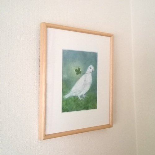 白い鳩の複製画『 伝言 』 絵画 HIROKO KAIHO 通販 5710408
