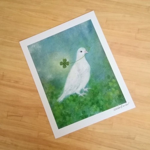 白い鳩の複製画『 伝言 』 絵画 HIROKO KAIHO 通販 5710408 白い鳩の複製画『 伝言 』 絵画 HIROKO KAIHO 通販 5710408