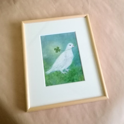 白い鳩の複製画『 伝言 』 4枚目の画像