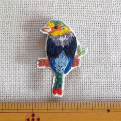 鳥☆彡 toridori刺繍ブローチ　016 1枚目の画像