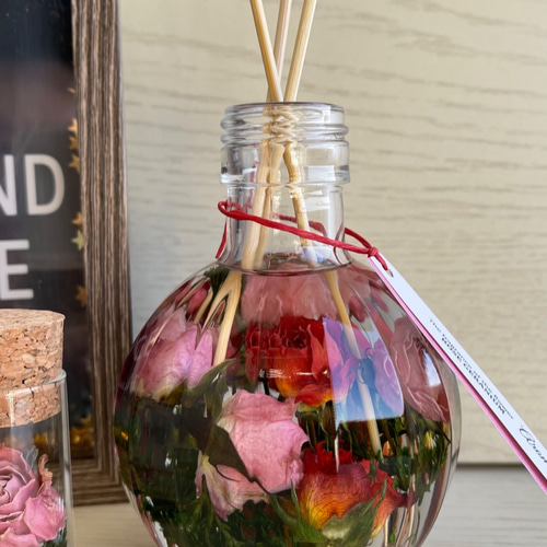 再///販！人気 ハーバリウム・アロマディフューザー ローズ