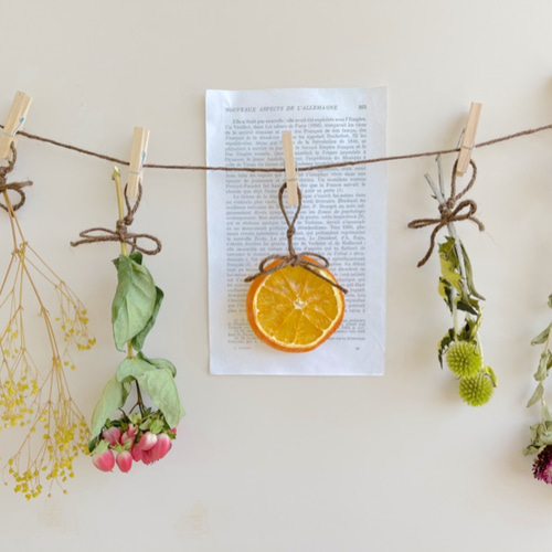 人気の爽やかフルーツミックスのガーランド！9種類のドライフラワー