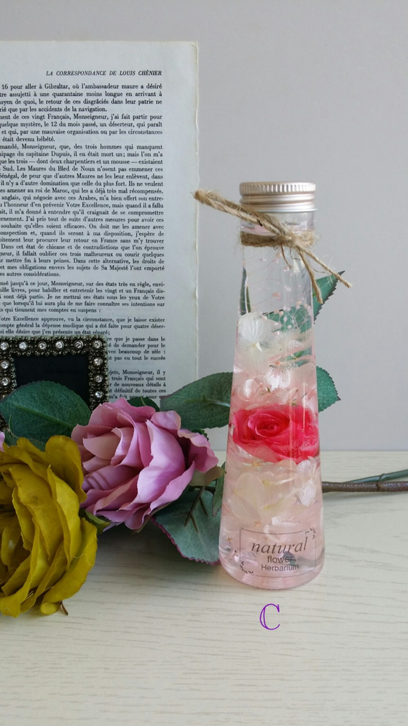 フローラル・ピンクのバラの香り　3種より1本　ハーバリウム♬ 4枚目の画像