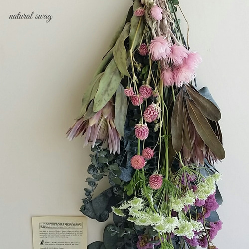 ＊Natural＊パープルスワッグ♡ドライフラワースワッグ Natural＊パープルスワッグ♡ドライフラワースワッグ