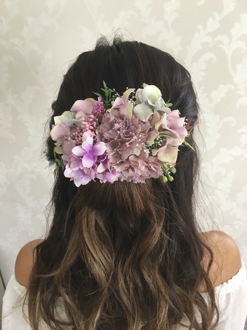 flower head dress(purple)