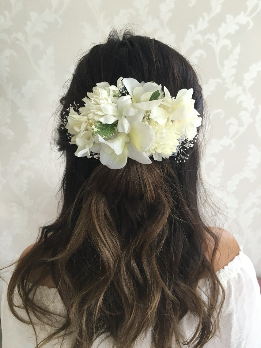 flower head dress(white)