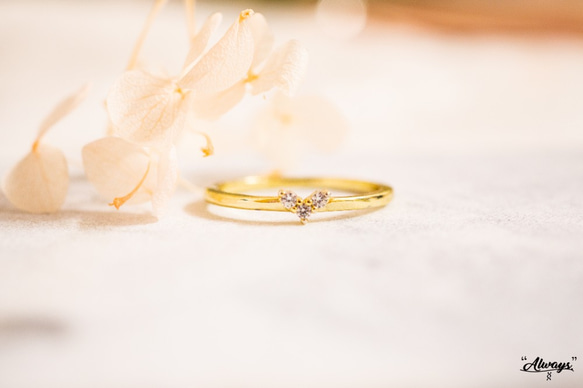 Fulifull,14K包金,心形,心形鑽 第1張的照片