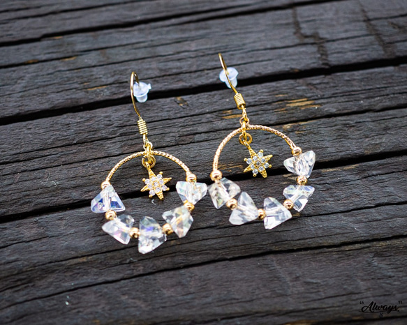 Your Light,14K包金,耳環,耳夾,星星 第1張的照片