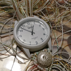 腕時計 マクラメ編みクリスマス 1枚目の画像