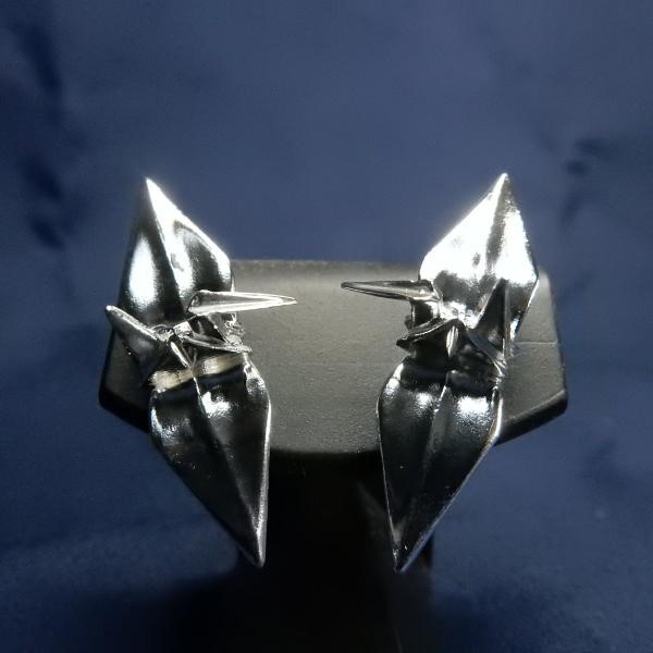 Silver925折鶴 ピアス