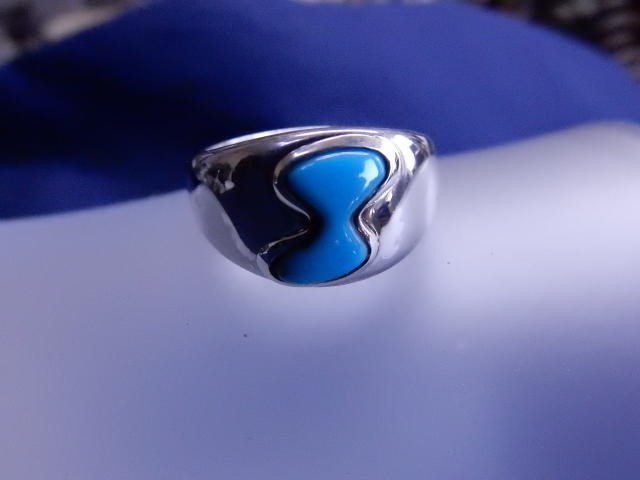 ターコイズ（トルコ石）　SILVER925 指輪　＃13
