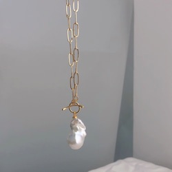 特集掲載　淡水バロックパール 大粒 ネックレス 【386】 6枚目の画像