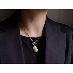 特集掲載　淡水バロックパール 大粒 ネックレス 【386】 7枚目の画像