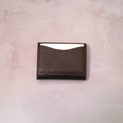 ◎お買い得◎イタリアンレザーのコロンとしたミニ財布(ブラウン) 5枚目の画像