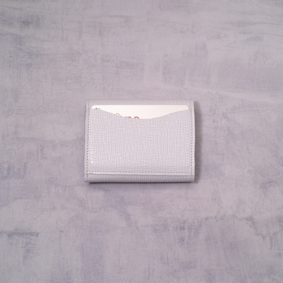 ◎お買い得◎イタリアンレザーのコロンとしたミニ財布（ホワイト） 5枚目の画像