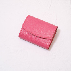 ◎お買い得◎コロンとしたフューシャピンクのミニ財布 1枚目の画像