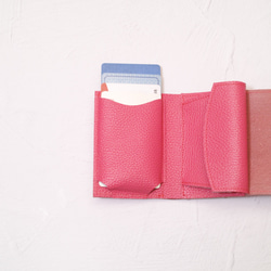 ◎お買い得◎コロンとしたフューシャピンクのミニ財布 4枚目の画像