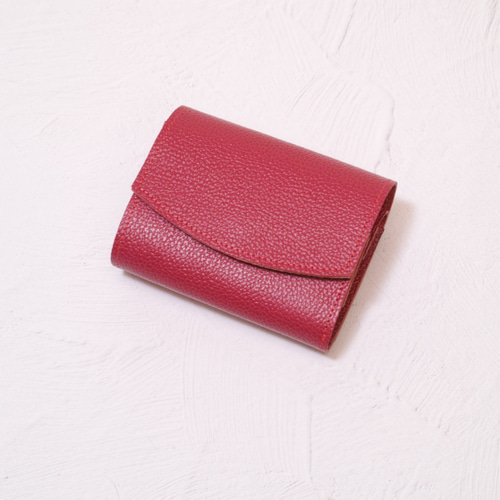 small wallet 【シボ革/ブラック】 三つ折り財布 chi.wata 通販