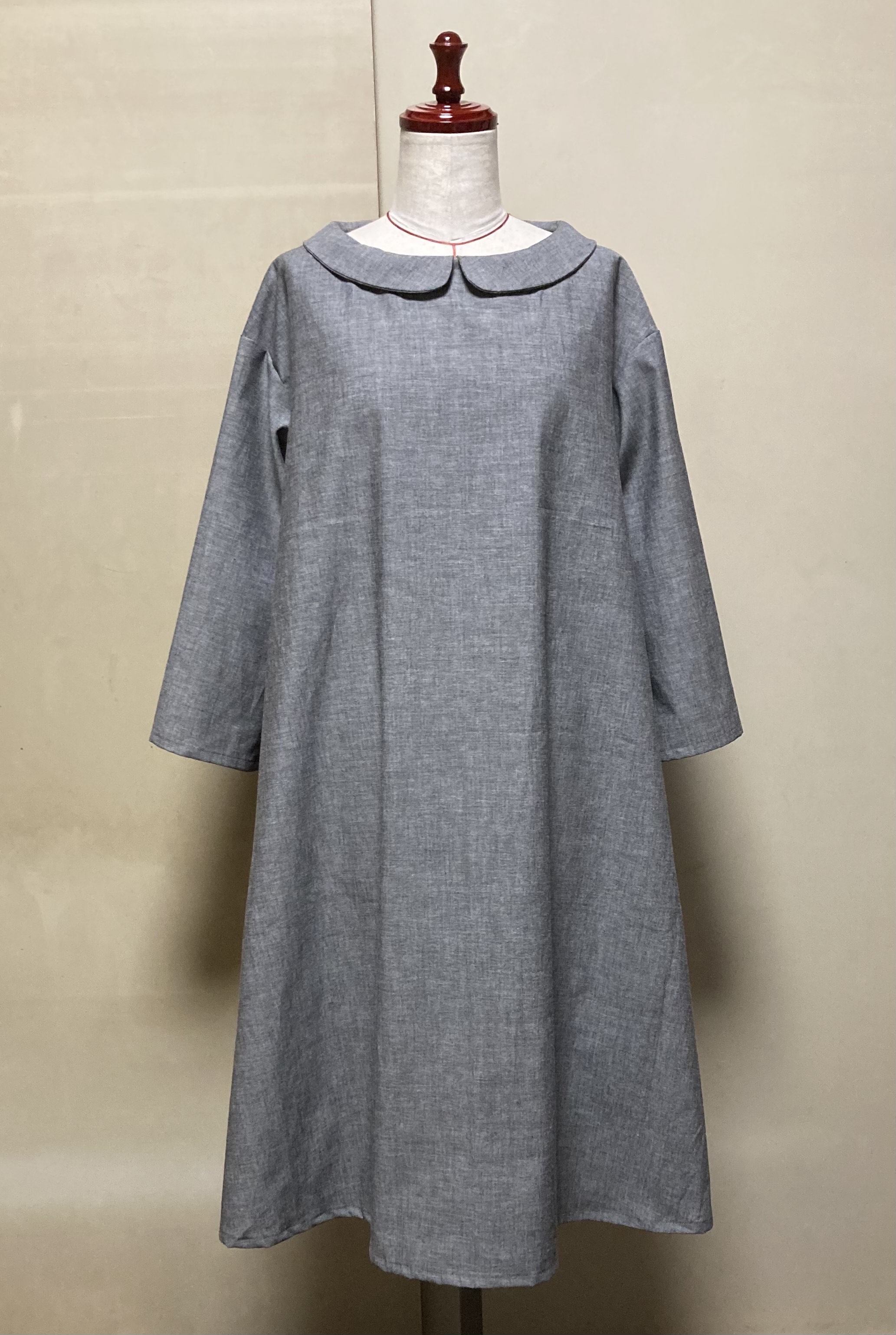播州織・2way♪Aラインプルオーバーワンピース（M〜Lサイズ向け）