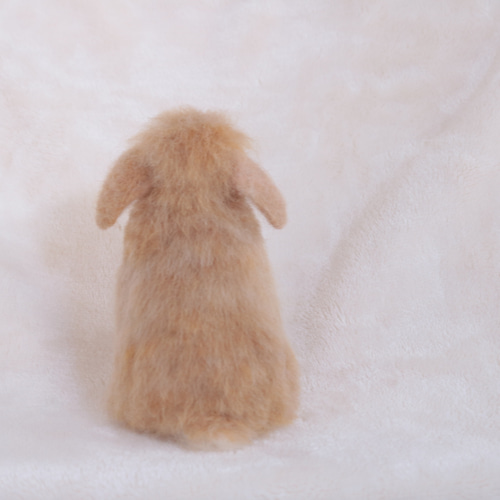sold)うたっちのリアルうさぎさん ロップイヤー オレンジ 羊毛フェルト