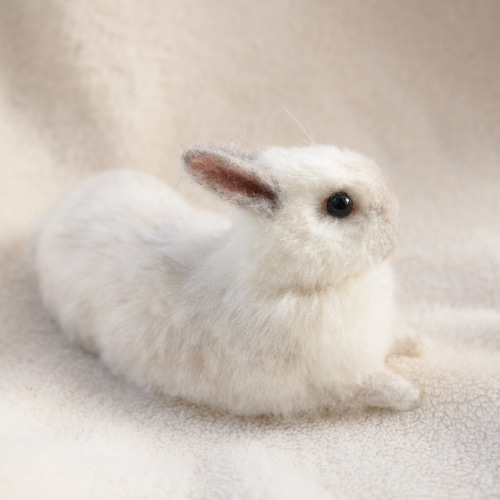 u.☆様オーダー 羊毛フェルト うさぎ のびーーーるネザーランド