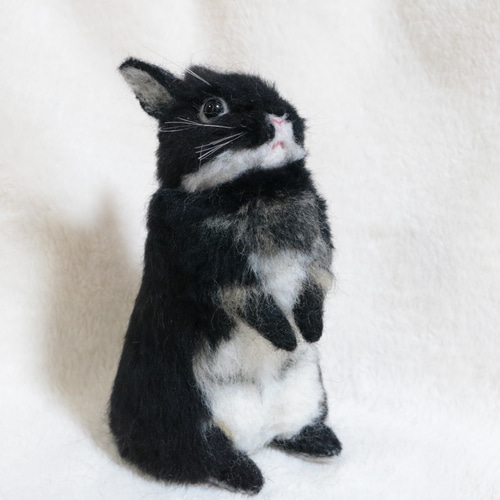 ウサギ様オーダー ブルーオターのうさぎさん ネザーランドドワーフ 羊毛フェルト