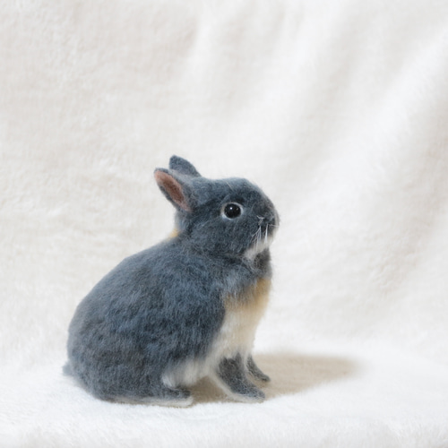 羊毛フェルト。猫。うさぎ。オーダーNo.44 受注制作】オーダーメイド#羊毛フェルトのうさぎさん 羊毛