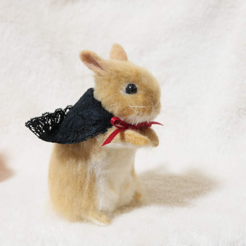 うさぎさんのハロウィン 羊毛フェルト ネザーランドドワーフ