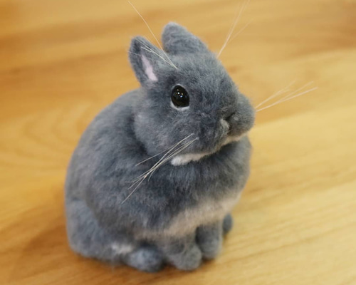 ブルーオターのうさぎさん ネザーランドドワーフ 羊毛フェルト