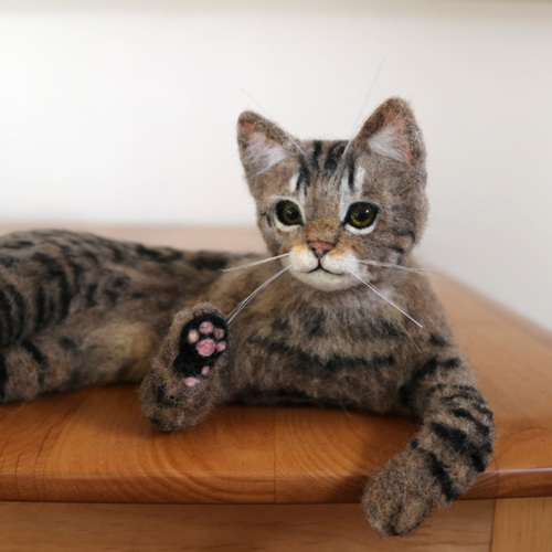 送料無料】キジトラ 和猫 羊毛フェルト 羊毛フェルト SEVEN's Bunny