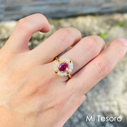 Mi Tesoro シルバー925 宝石ロードライトガーネット指輪/玫瑰花園-玫瑰石榴石戒指 第5張的照片