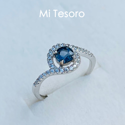 Mi Tesoro シルバー925 青色スピネル指輪/天然藍色尖晶石戒指 第6張的照片