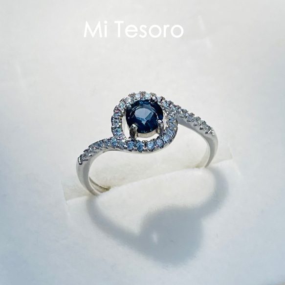 Mi Tesoro シルバー925 青色スピネル指輪/天然藍色尖晶石戒指 第8張的照片
