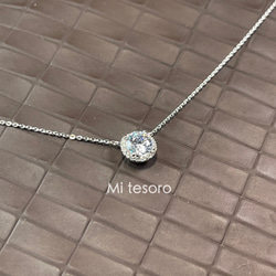 Mi Tesoro 一克拉鋯石項鍊-925銀 ネックレス 第3張的照片