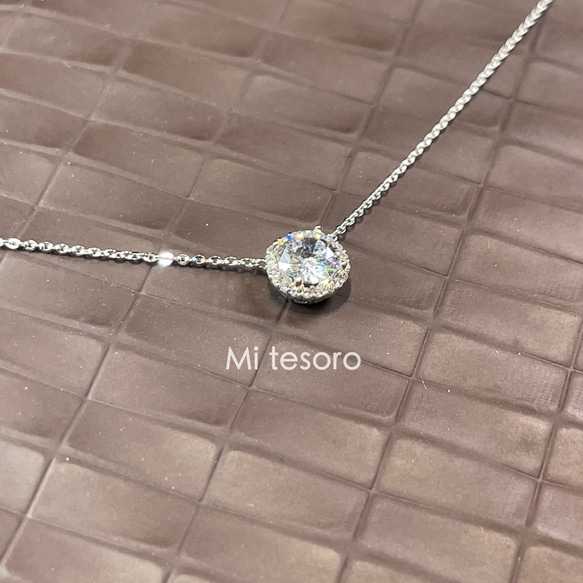 Mi Tesoro 一克拉鋯石項鍊-925銀 ネックレス 第4張的照片