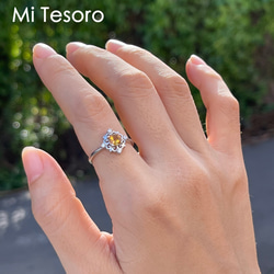 Mi Tesoro シルバー925 シトリンー調節指輪/小華麗-巴西黃水晶戒指 第4張的照片