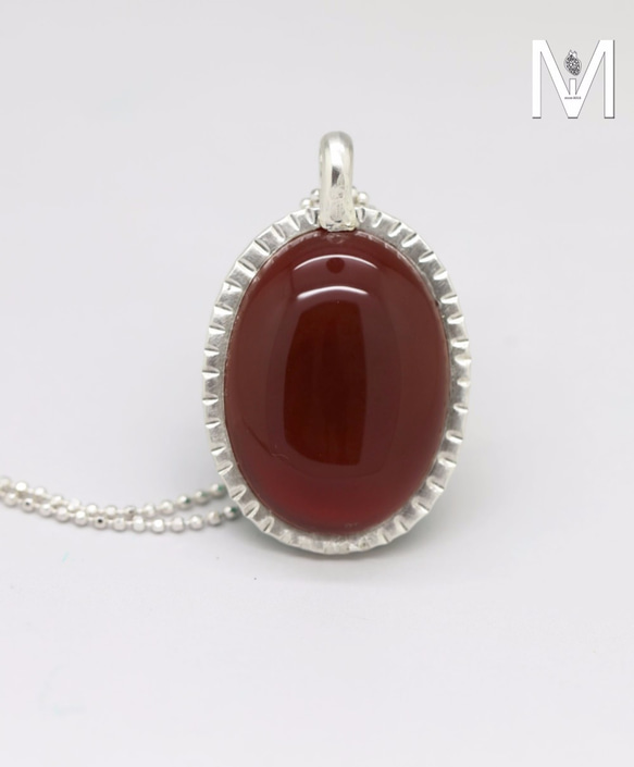 Mi Tesoro 美人紅玉髓925銀墜鍊  Carnelian Pendant 925 SilverNecklace 第2張的照片