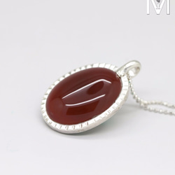 Mi Tesoro 美人紅玉髓925銀墜鍊  Carnelian Pendant 925 SilverNecklace 第3張的照片