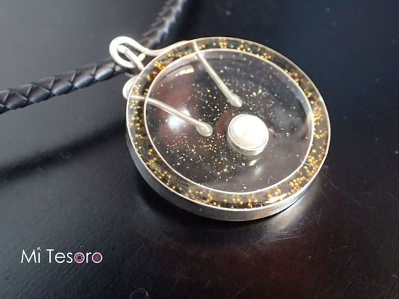 Mi Tesoro 星電感應墜鍊 Pearl Leather 925 Silver Necklace 第2張的照片