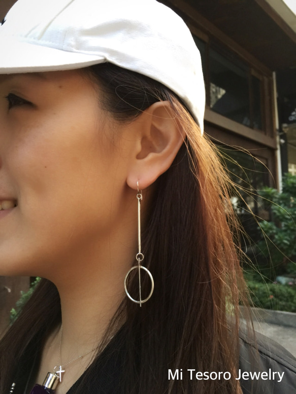 Mi Tesoro 串連-勾式耳環 925 silver Link Earrings 第2張的照片