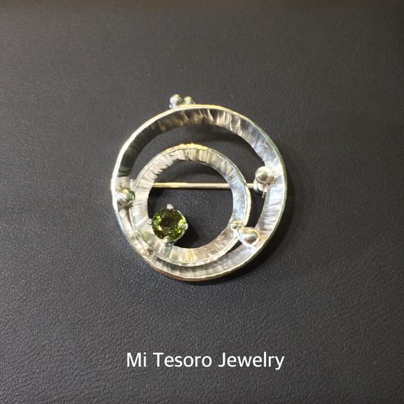 Mi Tesoro トルマリン  ブローチ 綠能行心胸針/碧璽天然石brooch 第1張的照片