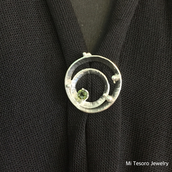 Mi Tesoro トルマリン  ブローチ 綠能行心胸針/碧璽天然石brooch 第3張的照片