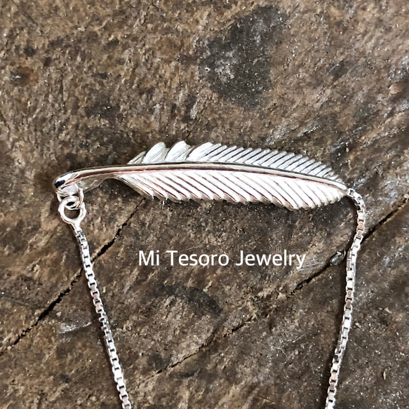 Mi Tesoro 小羽毛 可調式手鍊Adjustable 925Silver Bracelet 第1張的照片