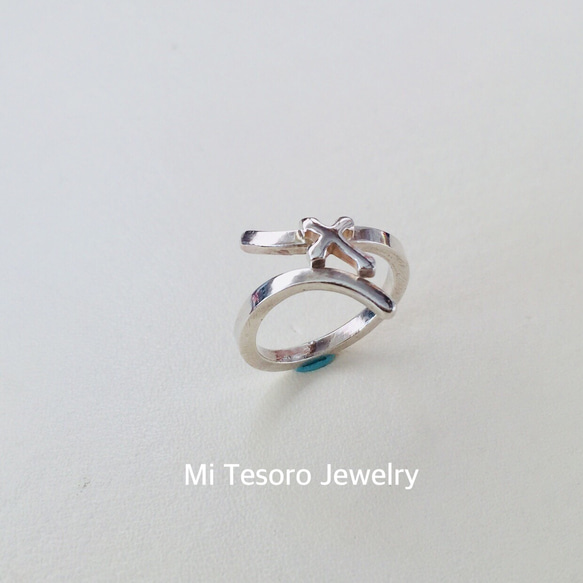 Mi Tesoro cross adjustable ring 925銀十字架戒指 第2張的照片