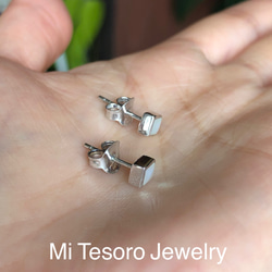 Mi Tesoro 簡約時尚的貼式珠母貝耳環/穿耳/耳針マザーオブパールイヤリング 第4張的照片
