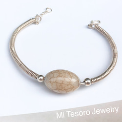 Mi Tesoro 仿石簡約風格手環シルバ925 ブレスレット 第1張的照片