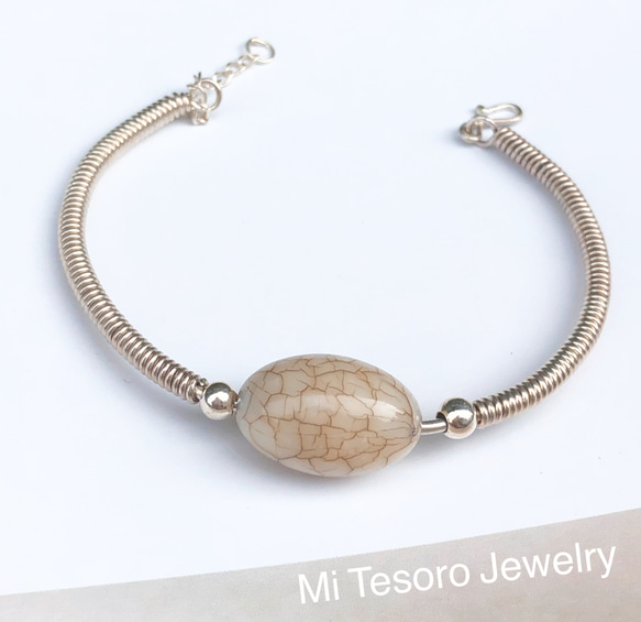 Mi Tesoro 仿石簡約風格手環シルバ925 ブレスレット 第1張的照片