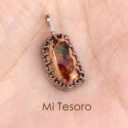 Mi Tesoro 大地彩虹-墨西哥蛋白石原礦墜飾メキシコ オパール 原石 ペンダント 第3張的照片